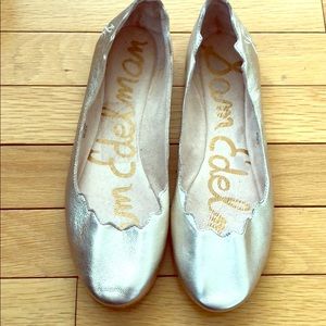 Sam Edelman Gold Ballet Flats